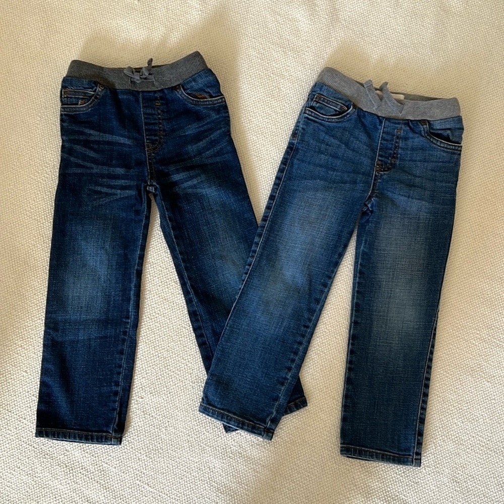 Tucker + Tate Boy’s Ribbed Waist Pull On Jeans Bundle